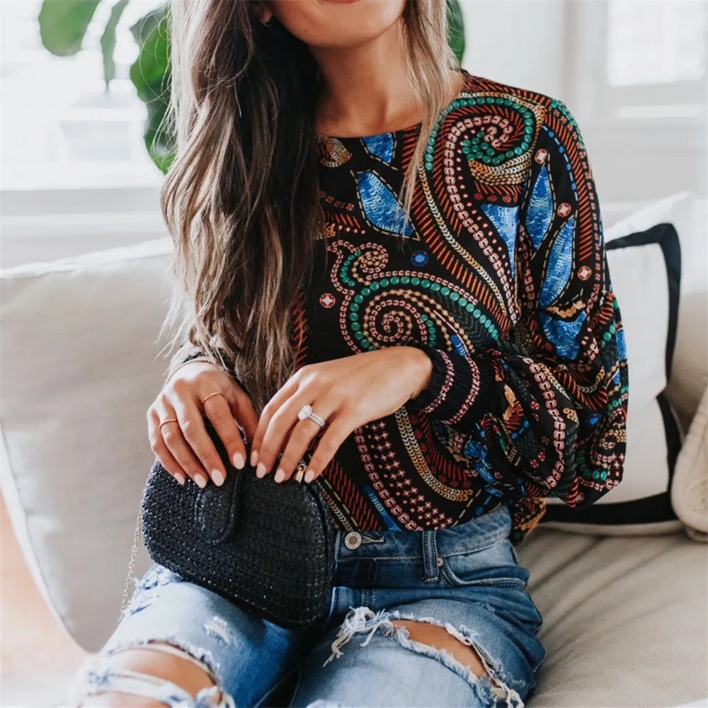 Long Sleeve Silky Blouse